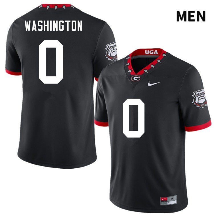 Georgia Bulldogs Men's Darnell Washington #0 Black Mascot 100th Anniversary Stitched College UGA Football Jersey 23RX011DE